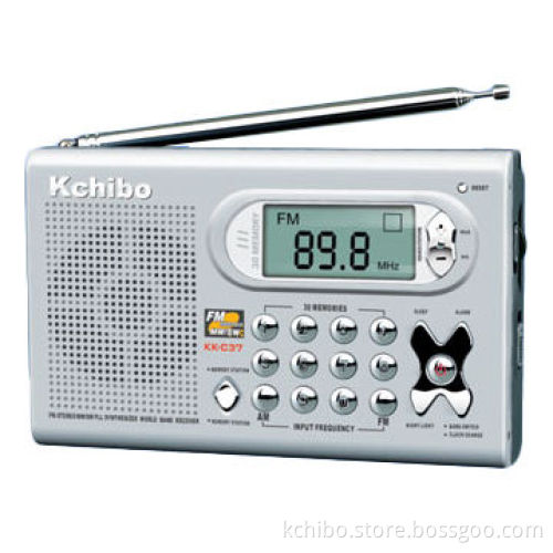 FM Stereo/MW/SW PLL Synthesized World Receiver with Digital Clock
